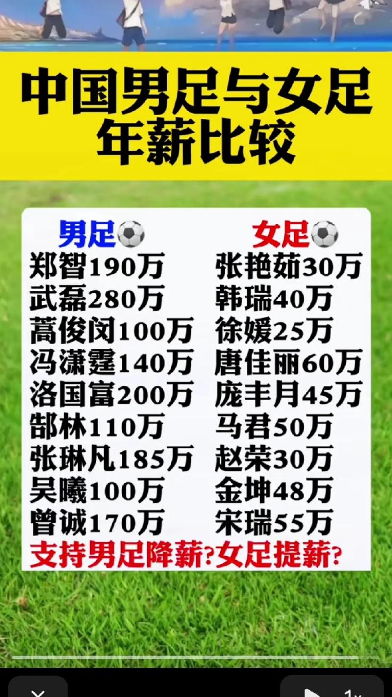 中国男足的年薪是多少，中国男足平均年薪